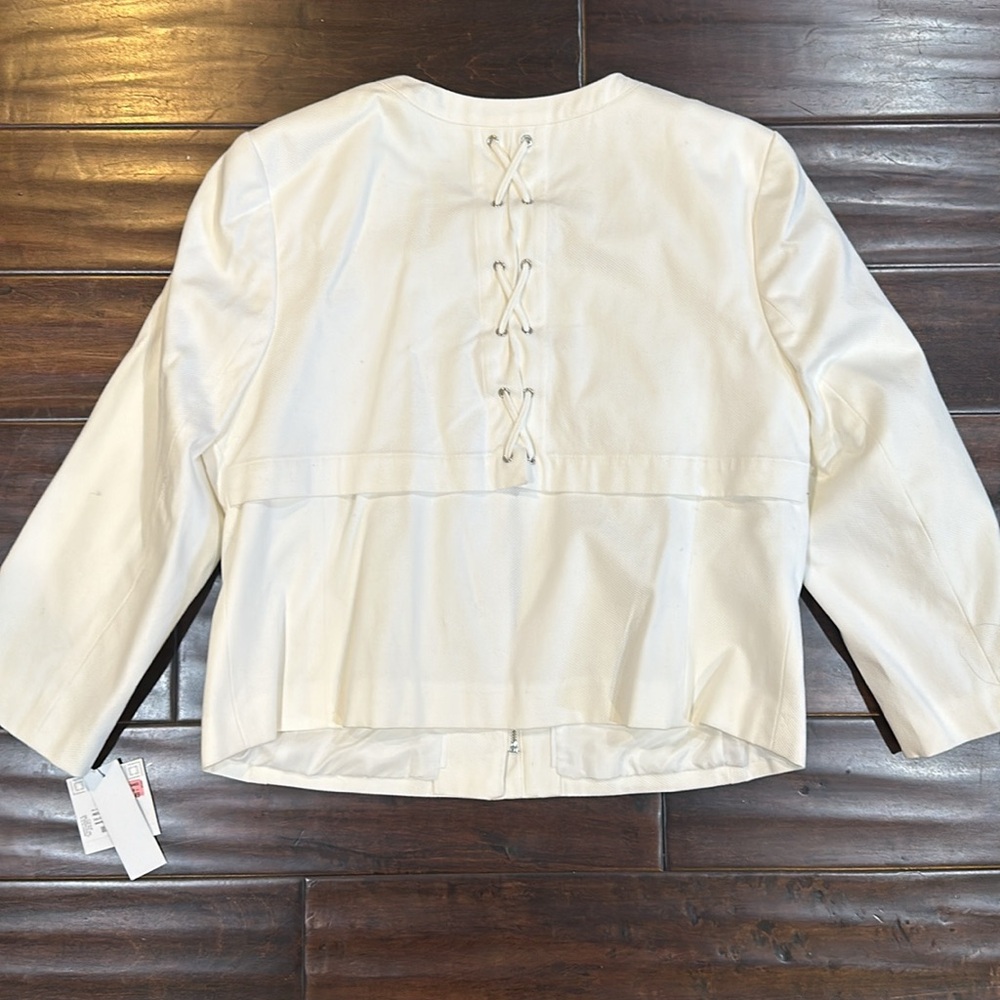 A one of a kind chic liz claiborne white jacket